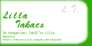 lilla takacs business card